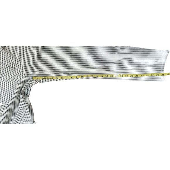 Frame Jeans Womens Size 28 Black White Railroad Stripe Belted Pleated Paperbag - Picture 11 of 11